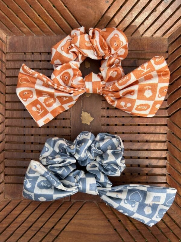 Cute Printed Bow Rubberband