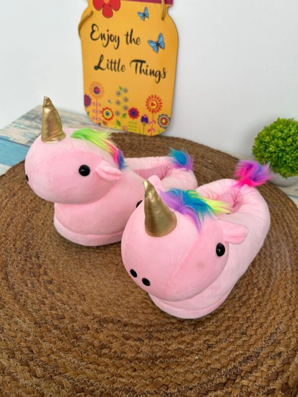 Plush Unicorn Slippers