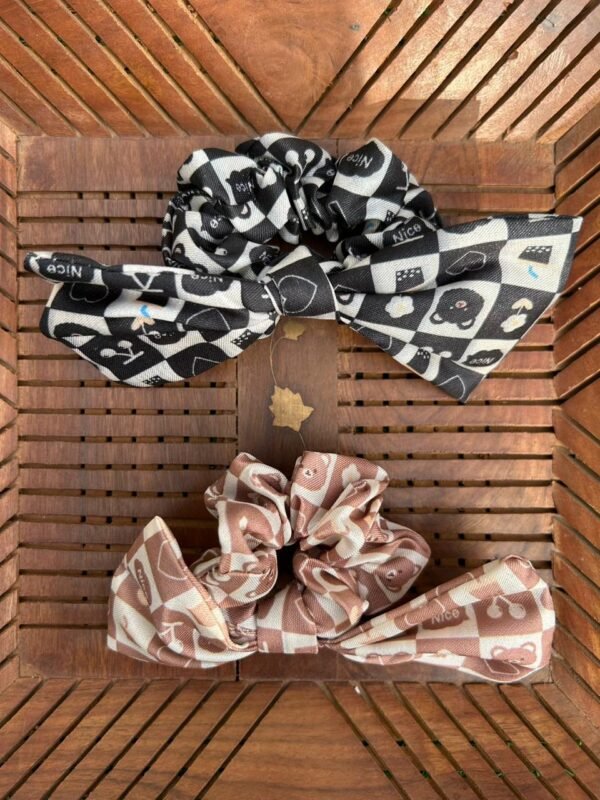 Cute Printed Bow Rubberband - Image 3