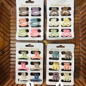 Mini Matte Hair Claws Card