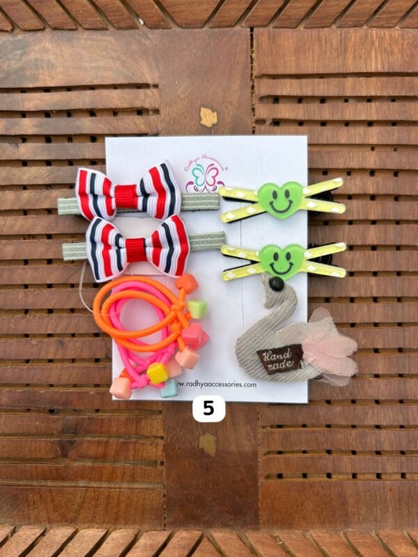 Exclusive Hair Clips Rubberband Combo Card - Image 2