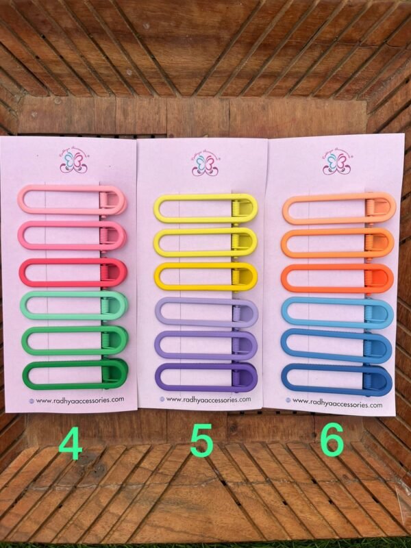 New Matte Hair Clips Combo Card - Image 2