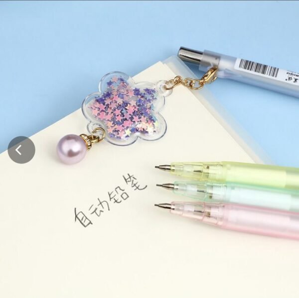 Cute Hanging Glitter Flower Mechanical Pencil - Image 2