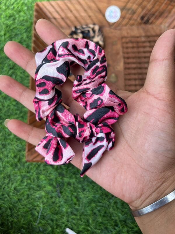 Animal Print Rabbit Scrunchies (Set of 2) - Image 2