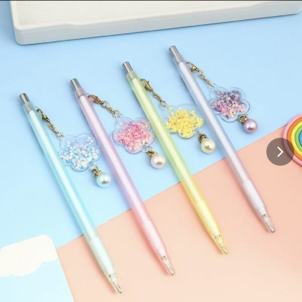 Cute Hanging Glitter Flower Mechanical Pencil