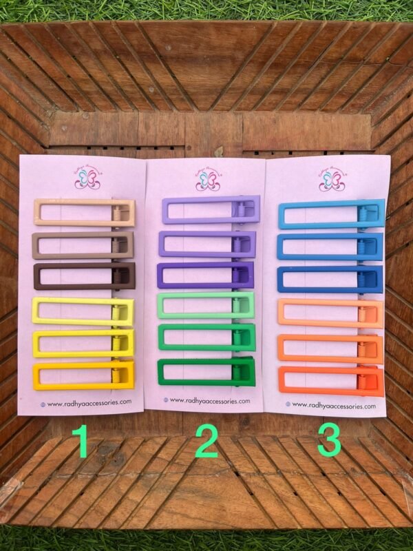 New Matte Hair Clips Combo Card