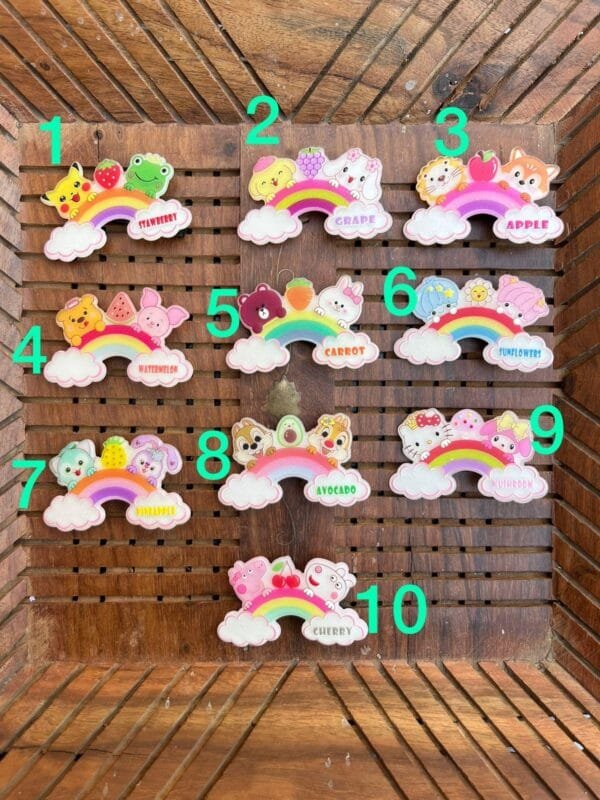 Cartoon Rainbow Hair Clips - Image 2