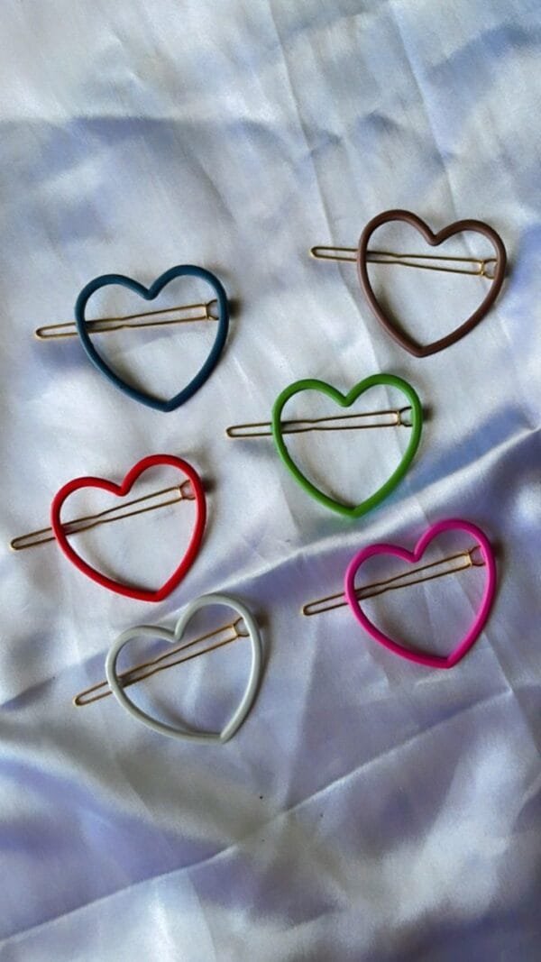 Heart Colored Metal Lock Pins