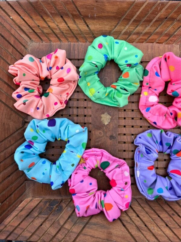 Colorful Polka Scrunchies (Set of 2) - Image 2