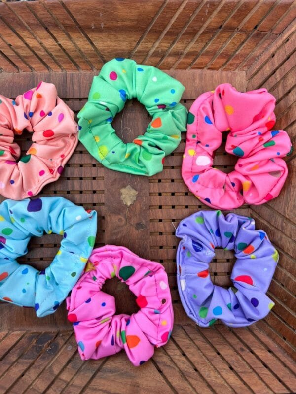 Colorful Polka Scrunchies (Set of 2) - Image 3