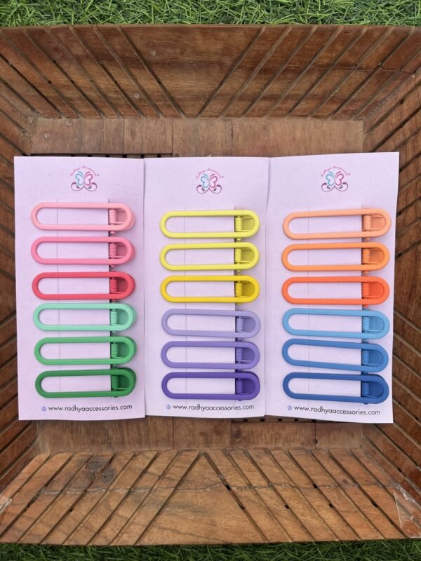 New Matte Hair Clips Combo Card - Image 6