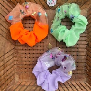 Dual Fabric Large Scrunchy