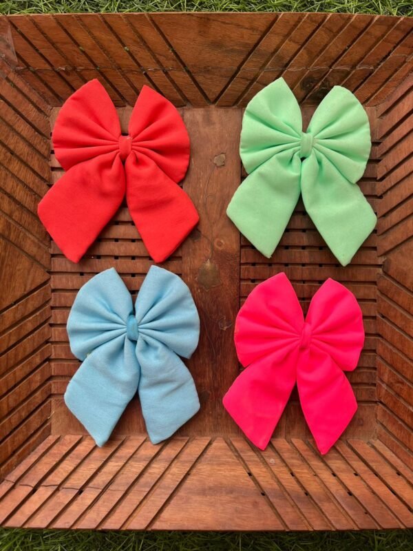 Handmade Pigtail Bow Clips