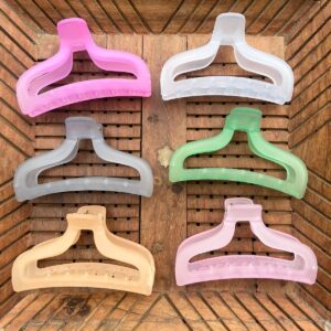 Water Colored Jumbo Matte Clawclip(10 cm)