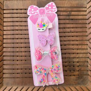 Premium Unicorn Hair Clips Combo Card