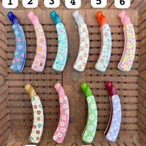 Floral print Honey Banana Clip (8 cm)