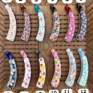 Floral print Honey Banana Clip (8 cm)