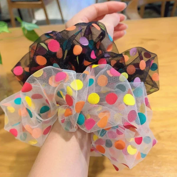 Colorful Polka Dot Jumbo Scrunchies - Image 2