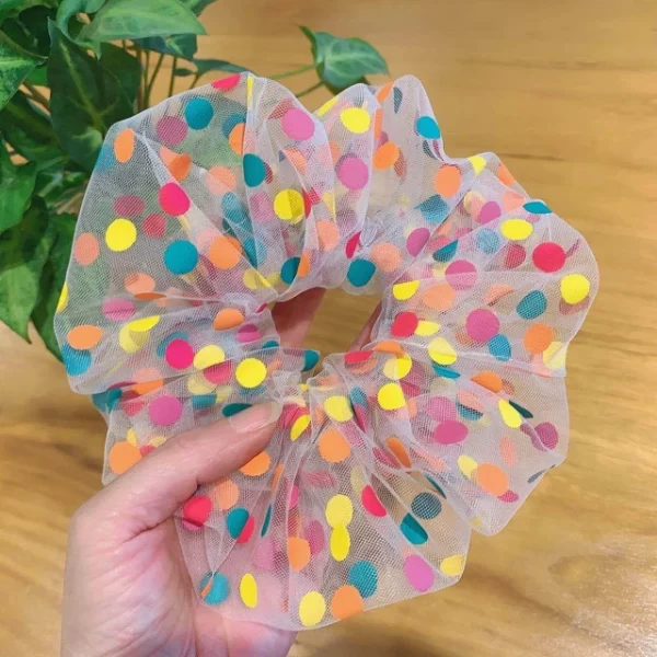 Colorful Polka Dot Jumbo Scrunchies - Image 5