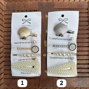 Korean Hair Clips Combo Card