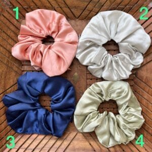 Jumbo Zipper Satin Scrunchy - Style 1