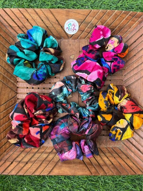 Multicolor Large Scrunchies (Set of 2)