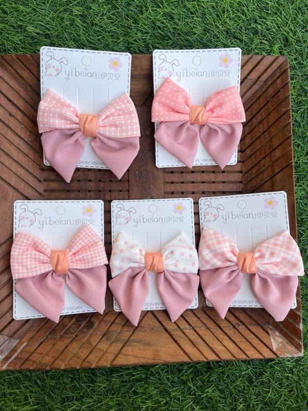 Premium Pink Colored Bow Rubberband Assorted