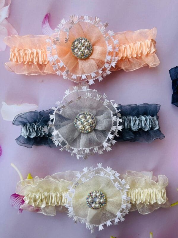 Ruffled Elastic kids Headbands - Image 2