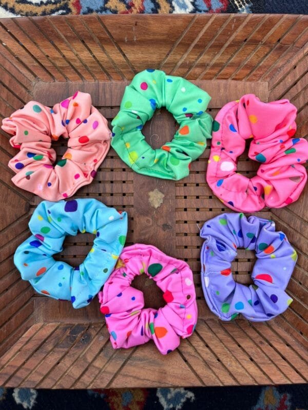 Colorful Polka Scrunchies (Set of 2)