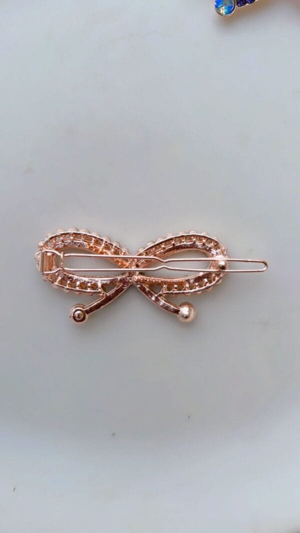 Premium Stone Studded Bow Lock Clips - Image 2