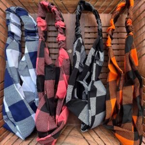 Checked Print Bandana Headband