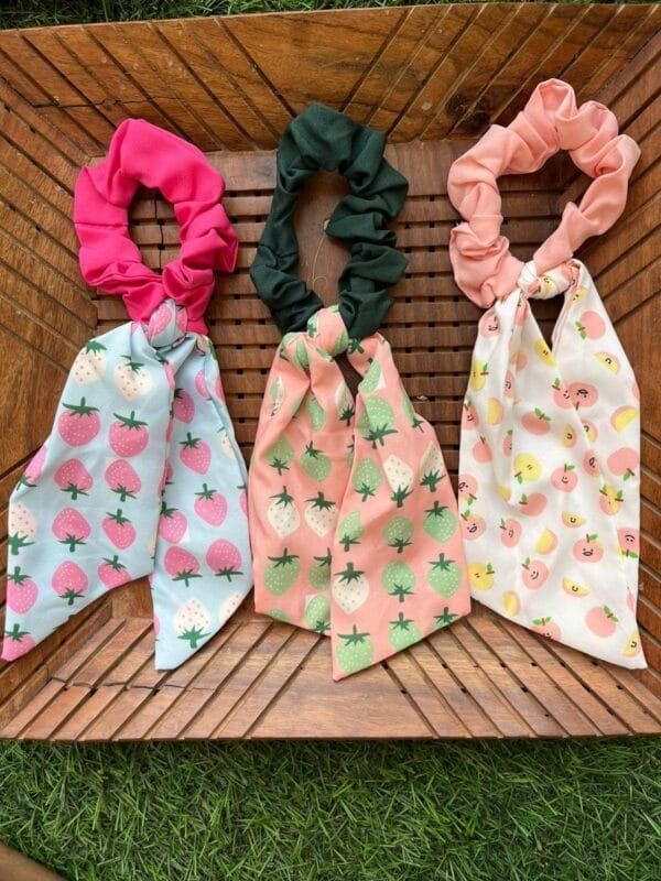 Vibrant Fruity Scrunchies