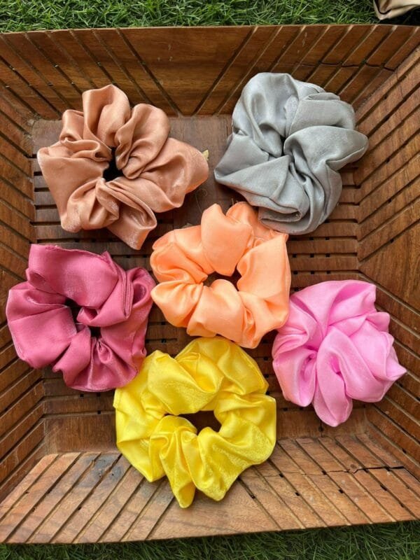 Shinning Crepe Scrunchies