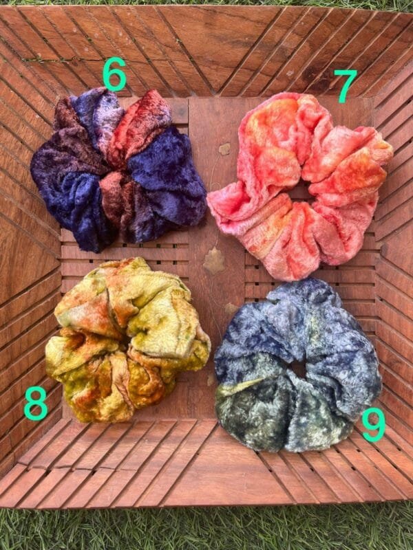 Jumbo Tie n Dye Velvet Scrunchies - Image 2