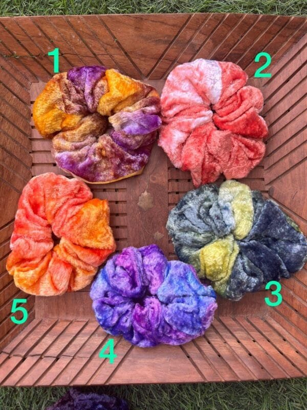 Jumbo Tie n Dye Velvet Scrunchies