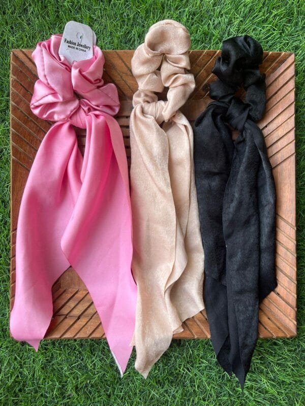 Premium Long Tail Satin Scrunchy - Image 3