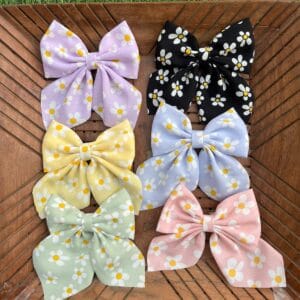 Premium Daisy Bow Clips
