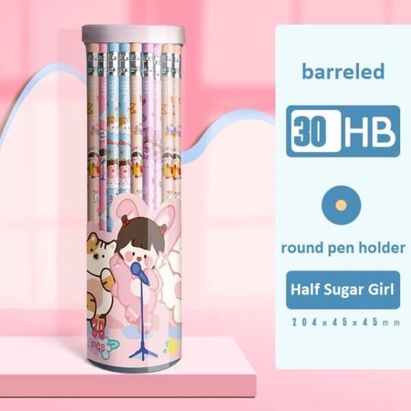 Barreled Pencils with Topper Eraser (30 pencils) - Image 4