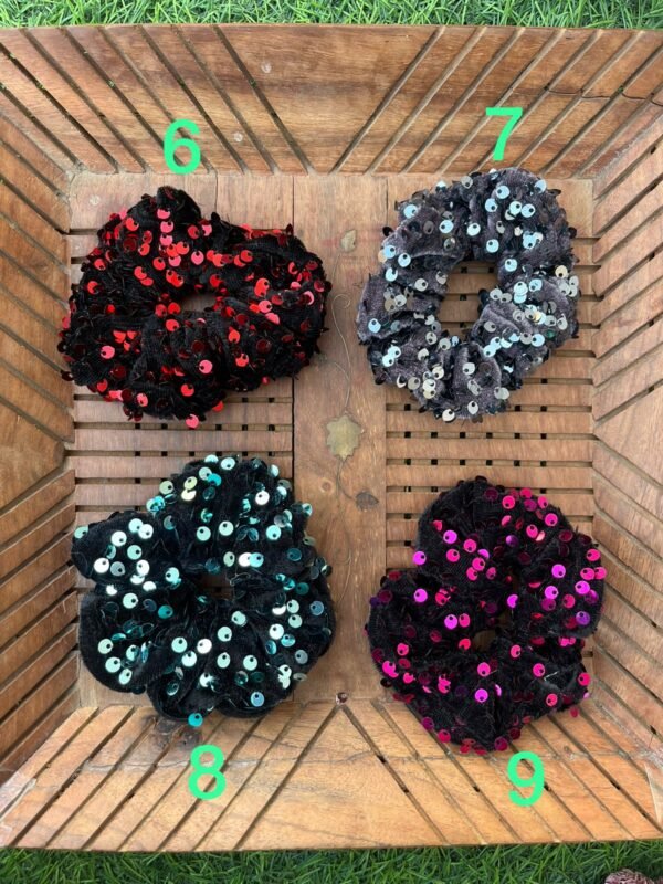 Sequin Large Velvet Scrunchies - Image 2