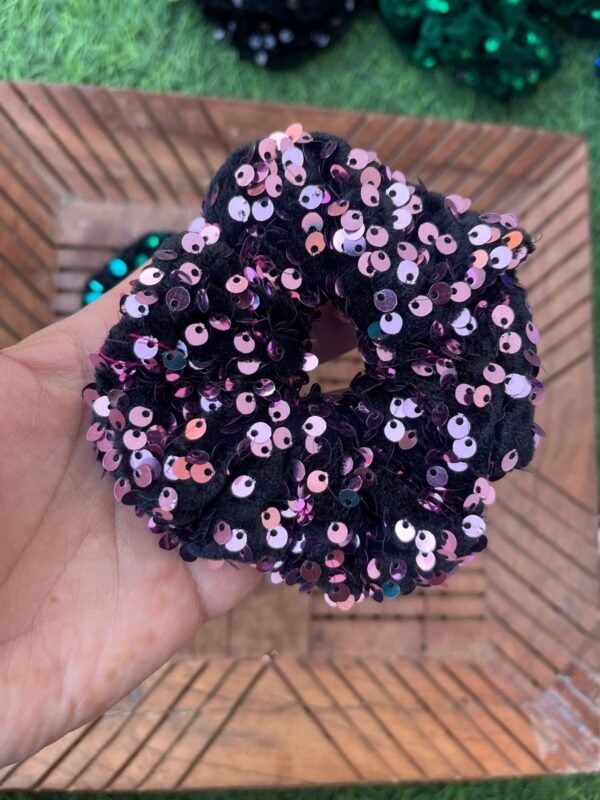 Jumbo Velvet Sequin Scrunchies - Image 3