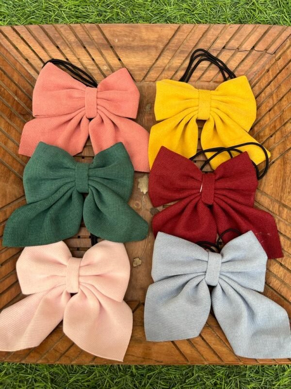 Heavy Fabric Plain Bow Rubberband