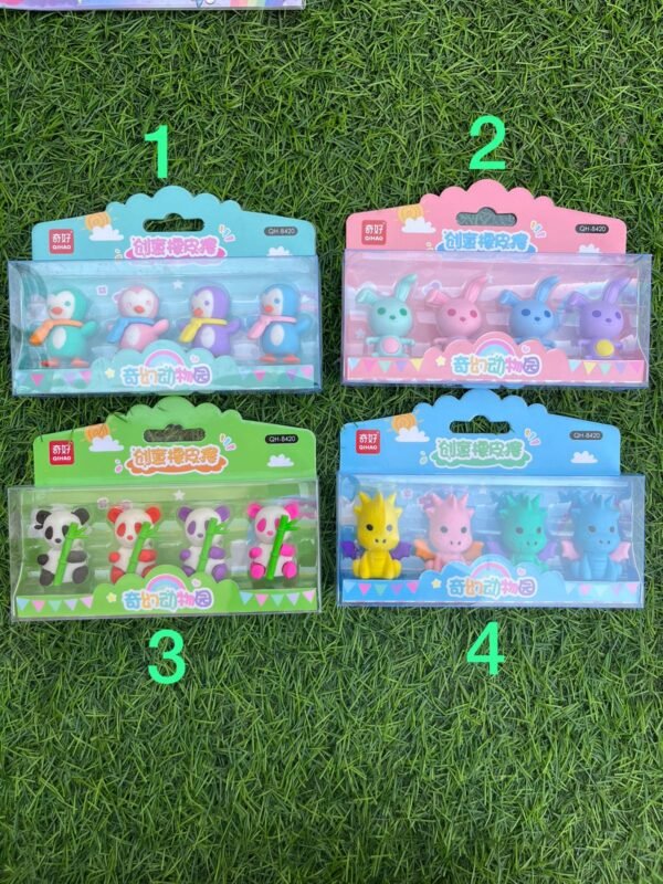 Cute Animals Erasers Pack