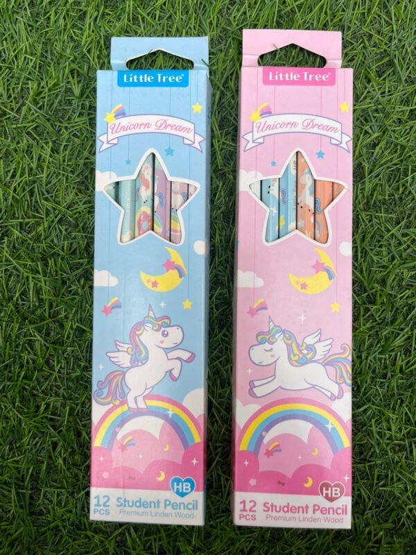 Unicorn HB Pencils Set With Topper Eraser (12 Pcs)