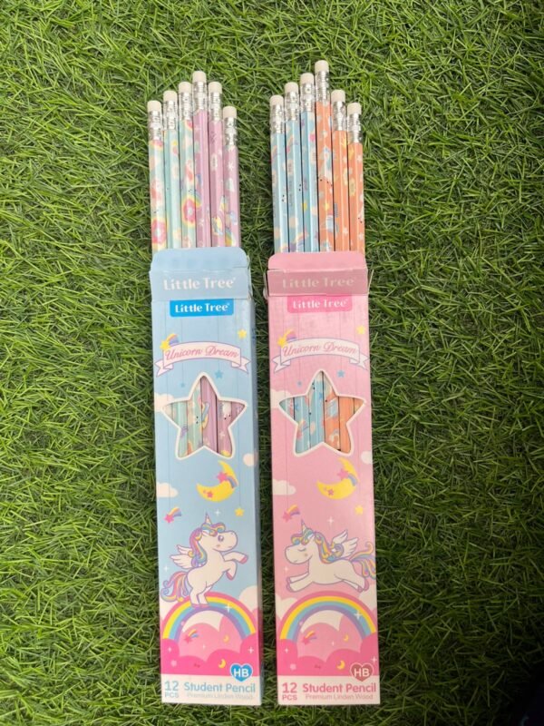 Unicorn HB Pencils Set With Topper Eraser (12 Pcs) - Image 2