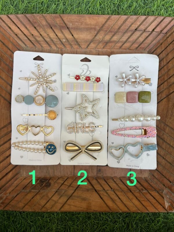 Hair clip combo card on sale