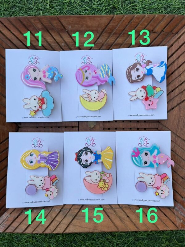 Cute Charms Hair Clips Card - Image 3