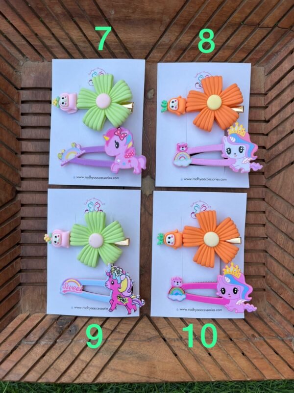 Cute Charms Hair Clips Card - Image 2