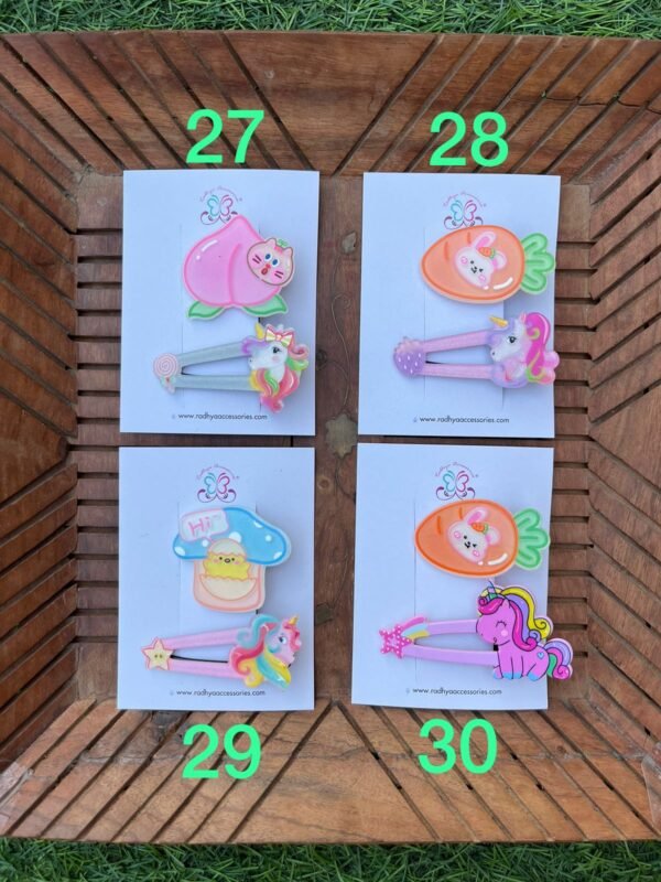 Cute Charms Hair Clips Card - Image 6