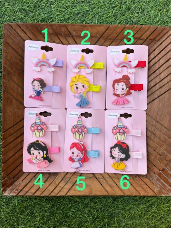 Cute Charms Hair Clips Card