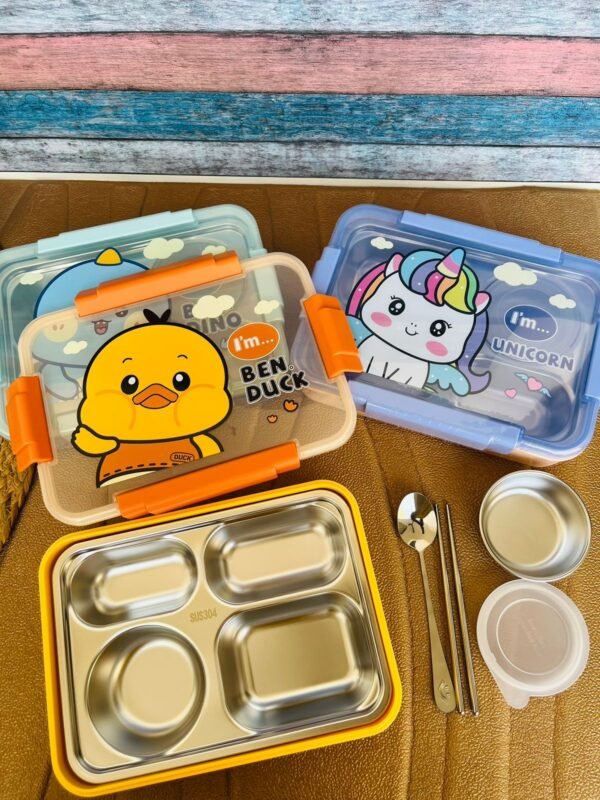 Kids Jumbo Bento Stainless Steel Lunch Box - Image 2